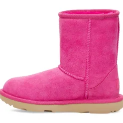 Boots fourrées Laine en Velours de Cuir Classic II fuchsia