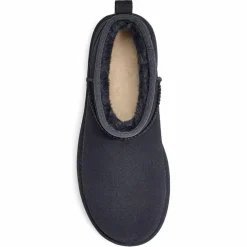 Boots fourrées Laine en Velours de Cuir Classic Mini Platform marine