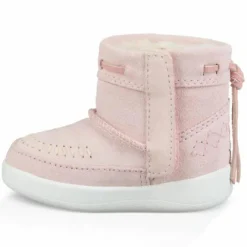 Boots fourrées Laine en Velours de Cuir Cali Campfire roses