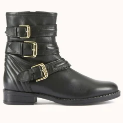 Boots motardes en Cuir Futille noires