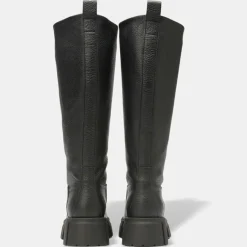 Bottes en Cuir chunky Campagne noires