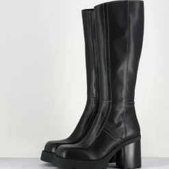 Bottes en Cuir dulce noires - Talon : 9.5cm