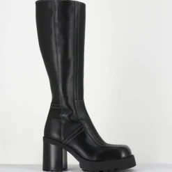 Bottes en Cuir dulce noires - Talon : 9.5cm