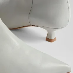 Bottes en Cuir Eden gris clair - Talon 4,5 cm