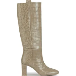 Bottes en Cuir Pheby 80 sable - Talon 8 cm