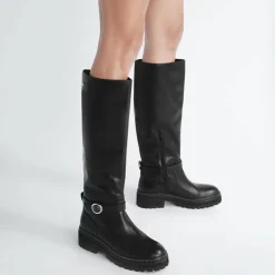 Bottes en Cuir Pink noires