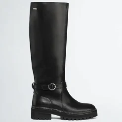 Bottes en Cuir Pink noires