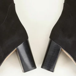 Bottes en Velours de Cuir Cavanna noires - Talon 7 cm