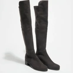 Bottes en Velours de Cuir & Textile Reserve chocolat