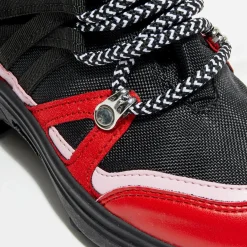 Bottes fourrées noir/rouge