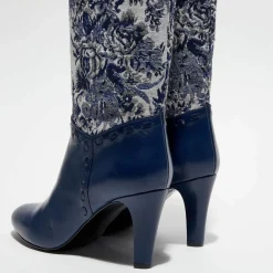 Bottes Santiags bleu nuit - Talon 8 cm