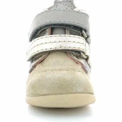 Bottillons en Cuir Bonkro-2 beige/doré