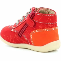 Bottillons en Cuir Bonzip-2 rouge/orange