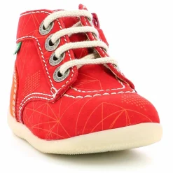 Bottillons en Cuir Bonzip-2 rouge/orange