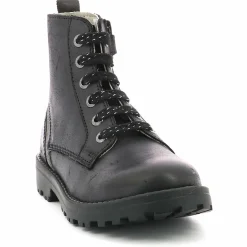 Bottillons en Cuir Grooke noir/argenté