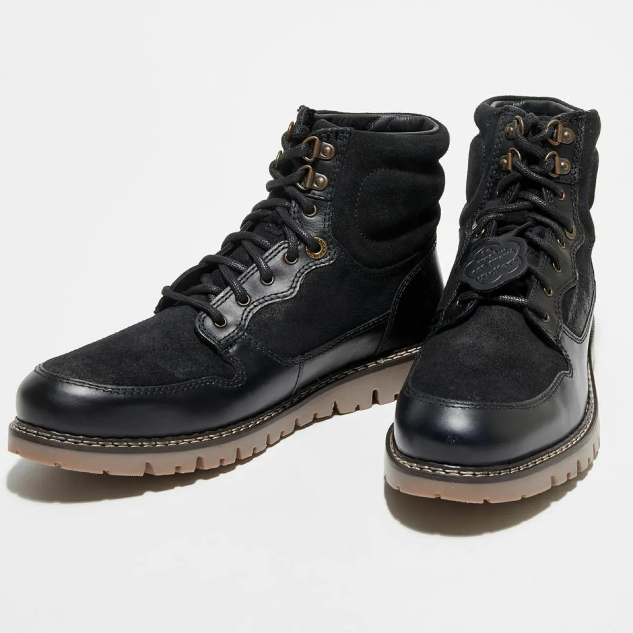 Bottillons en Cuir Kick Mountain noirs