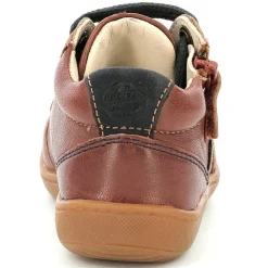 Bottillons en Cuir Piasap camel/marine