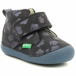 Bottillons en Cuir Sabio à fleurs marine