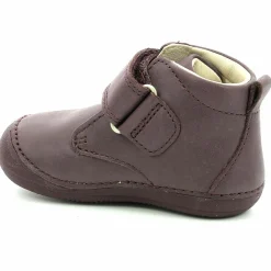 Bottillons en Cuir Sabio violet foncé