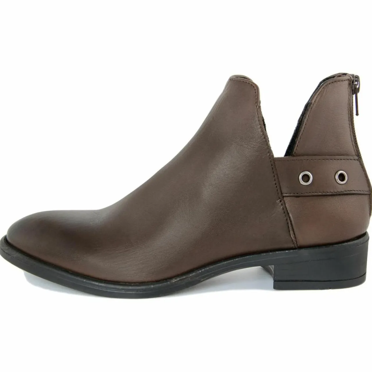Bottines à talon en Cuir marron