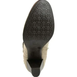 Bottines à talon en Velours de Cuir Carol castor - Talon 8.5 cm