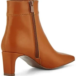 Bottines à talon Ester cognac - Talon 6 cm