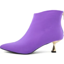 Bottines à talon Eugénie violettes - Talon 5 cm