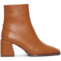 Bottines à talon Victoria cognac - Talon 7 cm