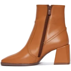 Bottines à talon Victoria cognac - Talon 7 cm