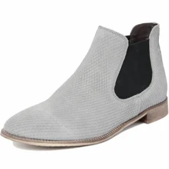 Bottines chelsea gris colombe