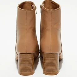 Bottines en Cuir Alba camel - Talon 8,5 cm