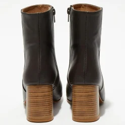 Bottines en Cuir Alba marron - Talon 8,5 cm