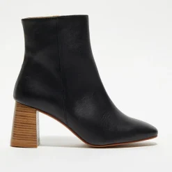 Bottines en Cuir Alba noires - Talon 8,5 cm