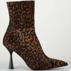 Bottines en Cuir Asia leopard - Talon 9.5 cm