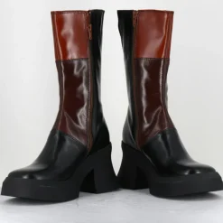 Bottines en Cuir belinda marron - Talon : 10cm