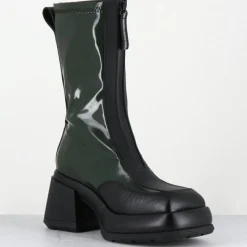 Bottines en Cuir camila vertes - Talon : 8cm