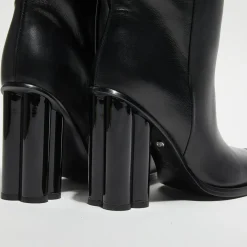 Bottines en Cuir Clover noires - Talon 10 cm