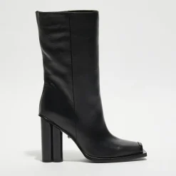 Bottines en Cuir Clover noires - Talon 10 cm