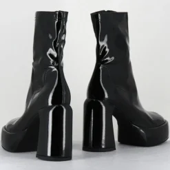 Bottines en Cuir E3527 noires - Talon : 9.5 cm