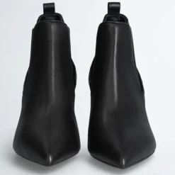 Bottines en Cuir Gaia noir/marron - Talon 6 cm