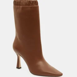 Bottines en Cuir Lina marron - Talon 9,5 cm