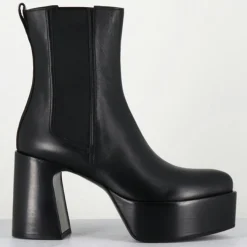 Bottines en Cuir M6571 noires - Talon : 9.5 cm