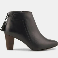 Bottines en Cuir Marie marine foncé - Talon 7 cm