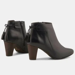 Bottines en Cuir Marie marine foncé - Talon 7 cm