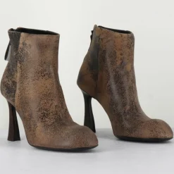 Bottines en Cuir marron - Talon 9 cm