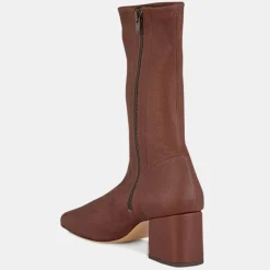 Bottines en Cuir Maya marron - Talon 6,5 cm