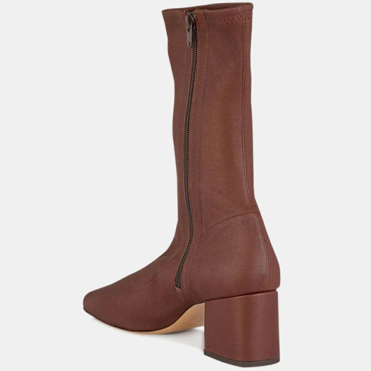 Bottines en Cuir Maya marron - Talon 6,5 cm