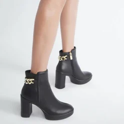 Bottines en Cuir Now noires - Talon 9 cm
