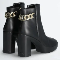 Bottines en Cuir Now noires - Talon 9 cm