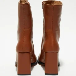 Bottines en Cuir Romy terracotta - Talon 8,5 cm